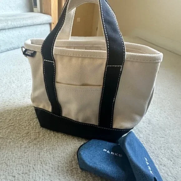 PARKE - Lands Ends Canvas Tote Bag + denim pouch - Picture 4 of 7